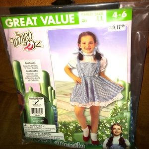 The Wizard Of Oz Dorothy Child Costume Size S 4-6